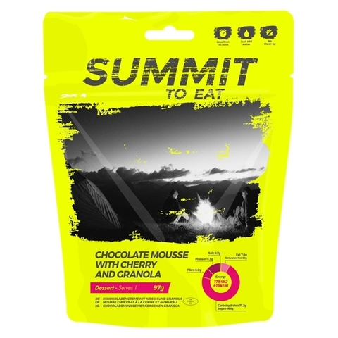 Summit to Eat Schokoladen Mousse mit Granola und Kirschen