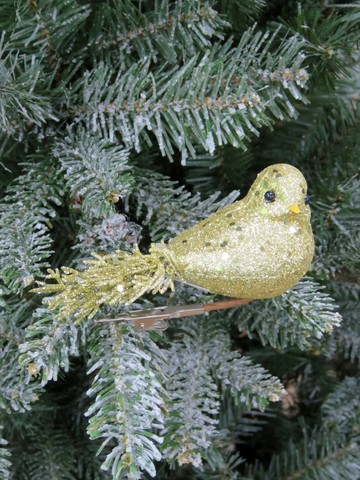 Птица на клипсе 14х13см House of Seasons золото