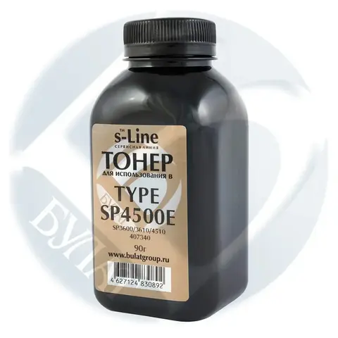 Тонер БУЛАТ s-Line SP4500E для Ricoh SP3600 (Чёрный, банка 90 г), химический