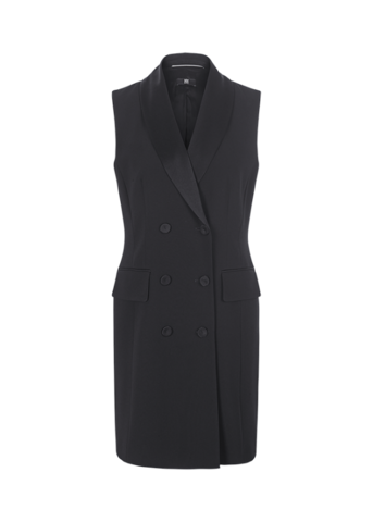 RIANI Платье-жилет с атласным воротником