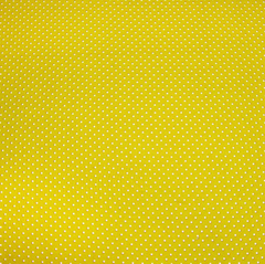 Ткань плательная Кашибо белый горох на жёлтом, d 0,3 см