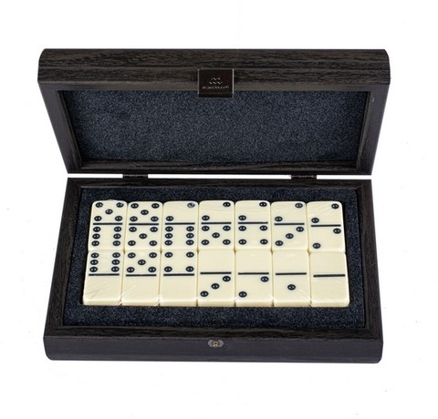 Домино 24x17см Manopoulos Dominoes темно-серый крокодил в деревянном ящике