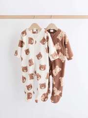 Комбинезон флисовый для малышей Next K79-525, 2 шт., Молочный, Коричневый