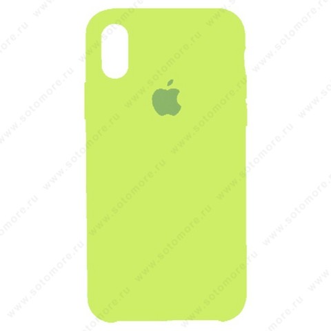 Накладка Silicone Case для Apple iPhone XR матово-салатовый