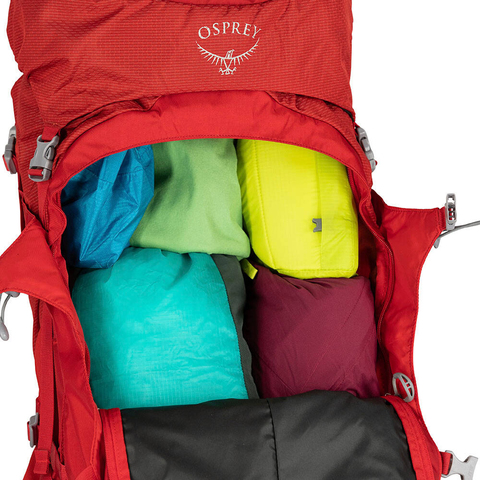 Картинка рюкзак туристический Osprey Ariel Plus 85 W Carnelian Red - 10