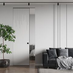 Пенал одностворчатый K-PUSH Profil Doors 8PE крем вайт