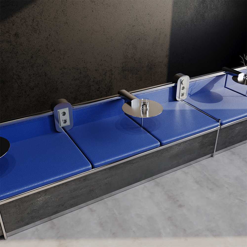 Розетка встраиваемая Voltum S70 с заземлением и защитными шторками, 16А, с USB, A+A, (сталь) VLS040405