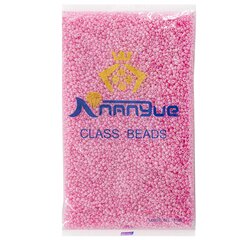 
          Бисер Alingar размер №8 вес 450 гр., розовый перламутровый, непрозрачный, пакет