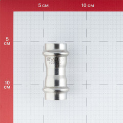 Муфта Valtec 22х22 мм нержавеющая сталь