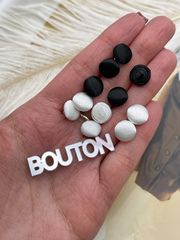 Пуговицы тканевые/атласные черные