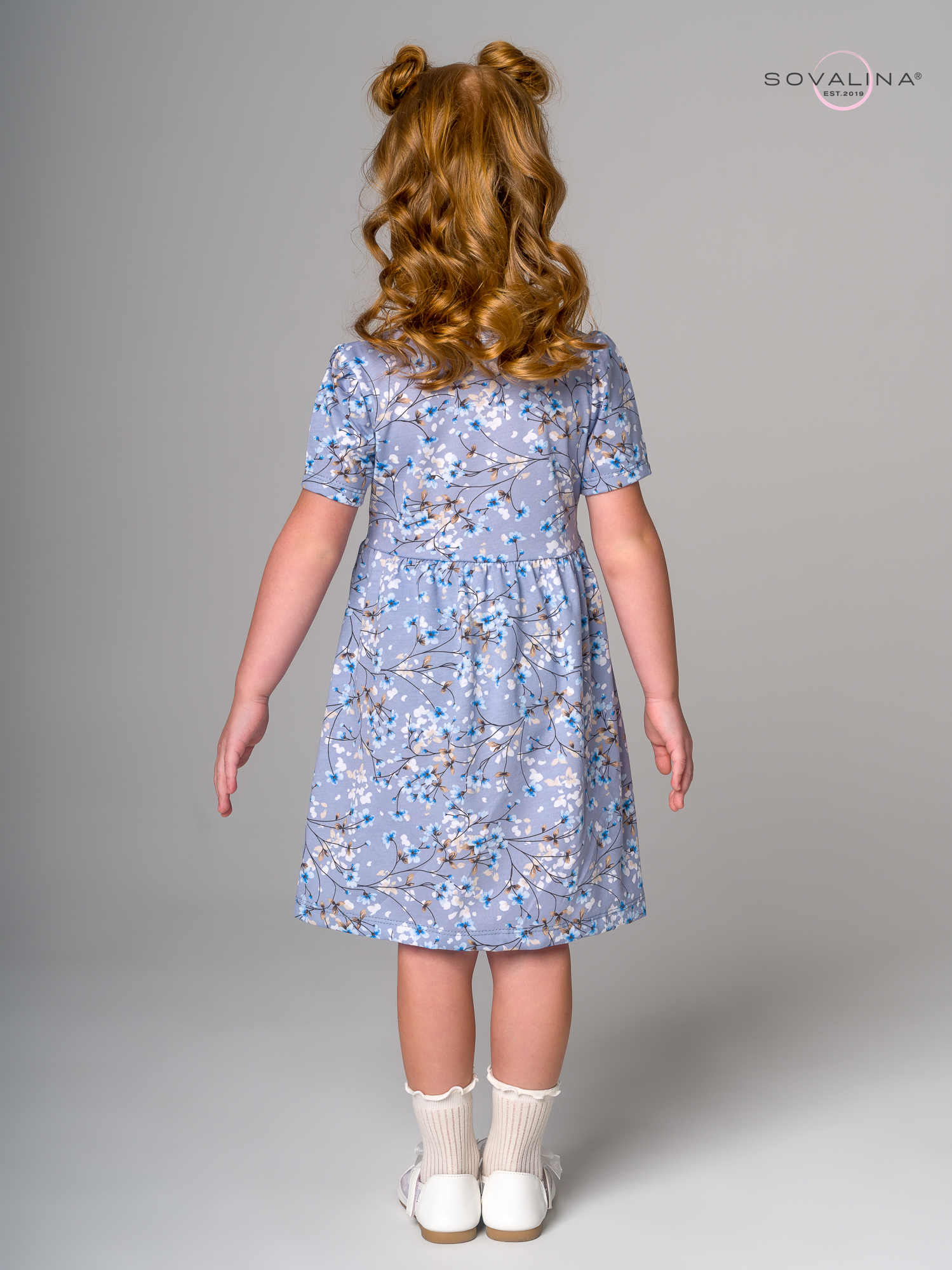 Платье Аленка к/р SG апрель голубой