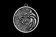 Силиконовый молд Медальон Ведьмак малый
