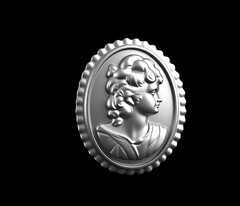 Силиконовый молд Камея № 43