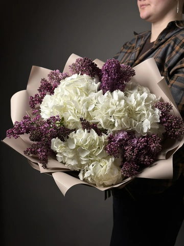 Дуо букет « Гортензия и сирень»