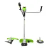 Триммер аккумуляторный Greenworks TB201H, 82V, 2,0 кВт, 46 см, c трехлопастным ножом и кусторезом, бесщеточный, с 1хАКБ 5 Ач и ЗУ (2112407UB) — фото 3