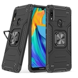 Противоударный чехол Strong Armour Case с кольцом для Huawei Y6 2019 / Y6 Pro 2019 / Y6 Prime 2019 (Черный)