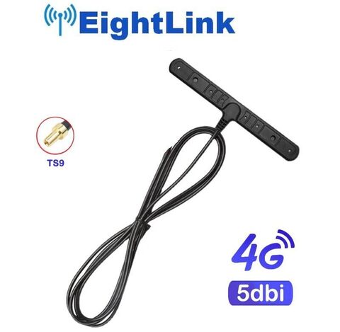 Антенна EIGHTLINK Little Flat Мультидиапазонная GSM/3G/LTE/WCDMA DTU в АВТО (клеевая на стекло) TS9