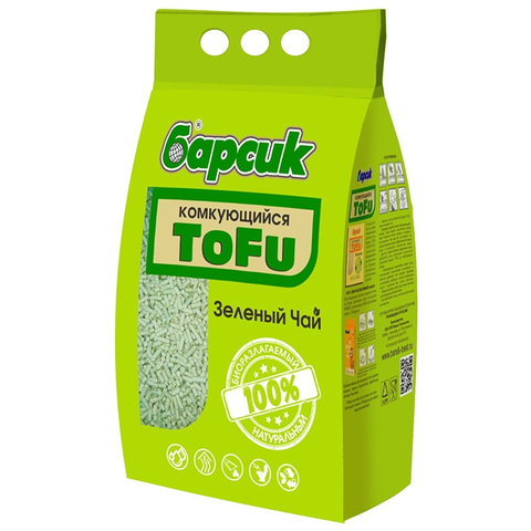Барсик Зелёный Чай 4,5 л комкующийся наполнитель (Тофу) TOFU