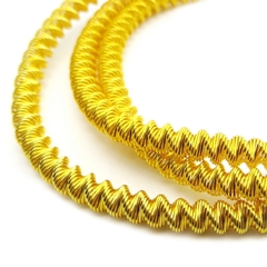 Канитель мягкая, фигурная KAN/GS, 4 мм, глянец, золото