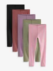 Легинсы для девочки Next K91-331, 5 шт., Черный, Розовый, Хаки