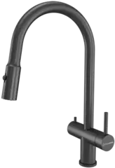 Смеситель Kuchenstern BRUNN-FS 751GM80 PVD Вороненая сталь GM Смеситель Kuchenstern BRUNN-FS 751GM80 PVD Вороненая сталь GM
