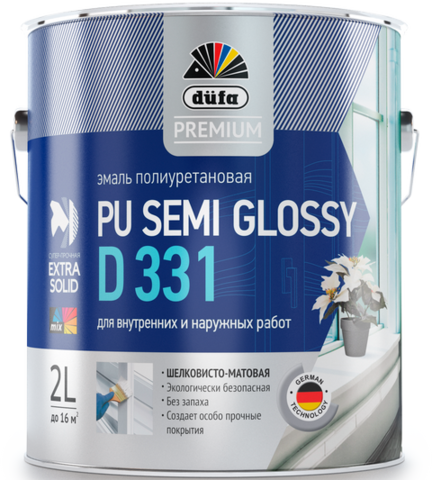 Dufa PREMIUM PU SEMI GLOSSY D331/Дюфа Премиум ПУ Семи Глосси Д331 эмаль универсальная