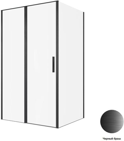 Allen Brau 3.31033.BBA + 3.31042.BBA Душевой уголок  Priority 120x80 3.31033.BBA + 3.31042.BBA черный браш