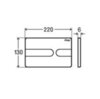 VIEGA 773052 Prevista Visign for Style 23 Модель 8613.1 Панель смыва для унитазов хромированный пластик