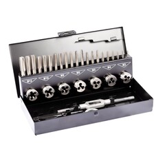 Набор метчиков и плашек M3-M12 31пр HSS-G Terrax by Ruko A245013