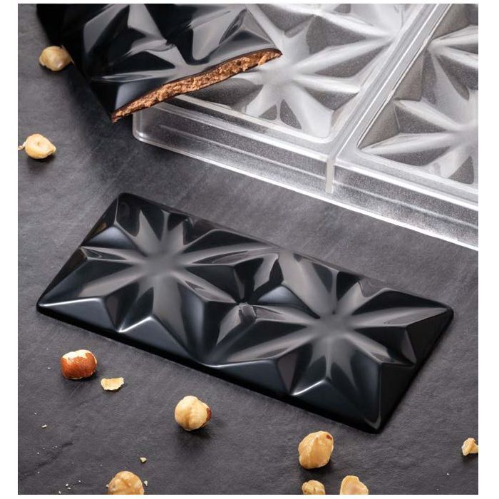 Форма д/шок. Chocolate Bar Edelweiss 155х77мм h10мм, 100гр, 3 ячейки, п/к PC5005