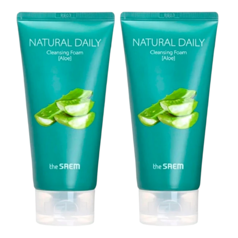 The Saem Natural Daily Cleansing Foam Aloe Special Set 2 Набор пенок с экстрактом алоэ