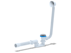 Сифон Ани Грот 3 1/2 40 с гибким круглым переливом мойки и гибкой трубой 40х40/50 A0142SA15