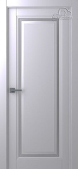 Дверь Аурум 1 / Цвет Эмаль светло - серый / Сатин двусторонний каленый / Двери Belwooddoors