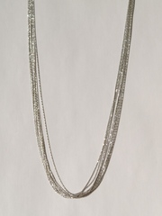 Колье из серебра,10 нитей (серебряная цепочка).