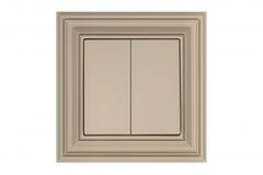 Выключатель 2 клавишный IP44 кремовый омбре LIREGUS RETRO