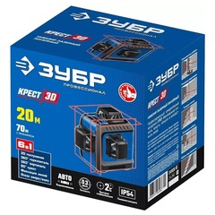 ЗУБР КРЕСТ 3D 20-70 м, Лазерный нивелир (34908)