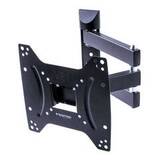 Кронштейн Kromax DIX-22 черный для TV 15"-48", настенный наклонно-поворотный, max VESA 200x200, от стены 66.5-444мм, наклон +5-12°, поворот 180°, нагрузка до 35 кг