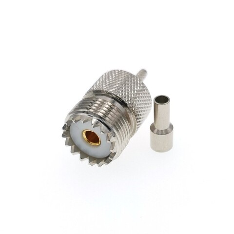 Разъём UHF(female) SO239 обжимной под кабель RG-316