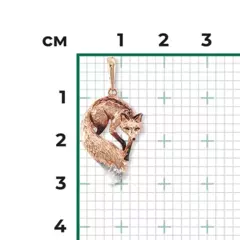 03-2965-00-000-1110-25 - Подвеска ЛИСА из золота с эмалью