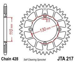 Звезда ведомая алюминиевая JTA217 56