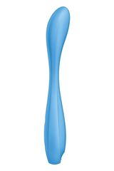 Голубой гибкий вибромассажер Satisfyer G-Spot Flex 4+ - 19 см. - 