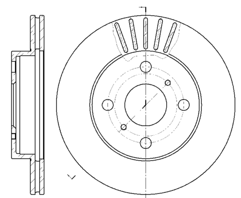 Диск тормозной вентилируемый G-brake  GR-02426