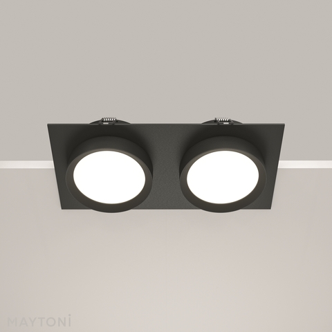 Встраиваемый светильник Maytoni Hoop DL086-02-GX53-SQ-B