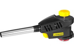 STAYER ProTerm Turbo, PG 300, 1300°C, турбо нагрев + 30%, газовая горелка с пьезоподжигом на баллон с цанговым соединением(55582)
