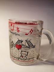 Кружка 300 мл стекло с видами Петербурга.