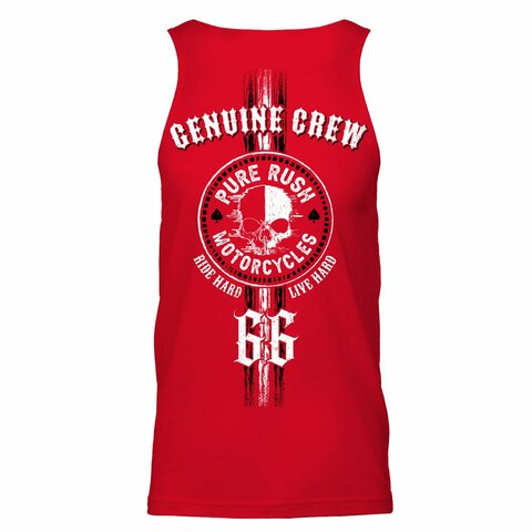 Rush Couture | Майка мужская GENUINE CREW TANK TOP Red RC277 спина