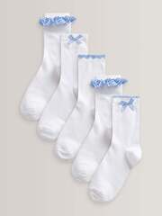 Носки хлопковые школьные для девочки Next A45-548, 5 шт, Белый