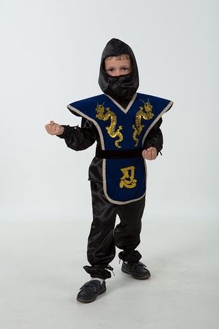 Карнавальный костюм Ниндзя синий детский