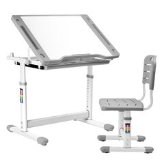 Комплект растущей детской мебели Anatomica Arlekino парта + стул + выдвижной ящик голубой