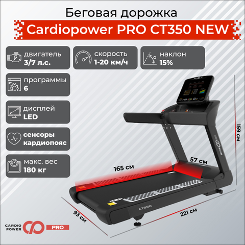 Беговая дорожка CardioPower PRO CT350